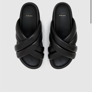 Anine Bing Lizzie Slide -black size 38